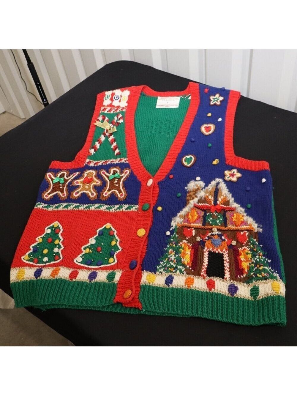 Marisa Christina 1995 Christmas Collection Sweater Vest Size Large Embellished